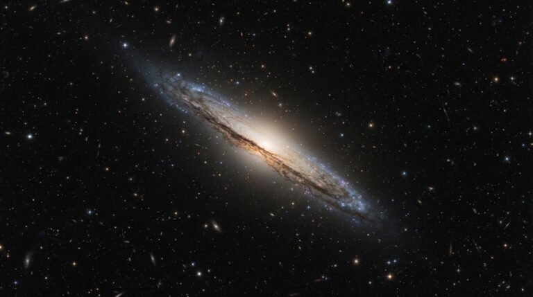 NASA 허블 우주망원경, 3,700만 광년 밖 나선은하 ‘NGC 1827’ 고해상도 측면 포착